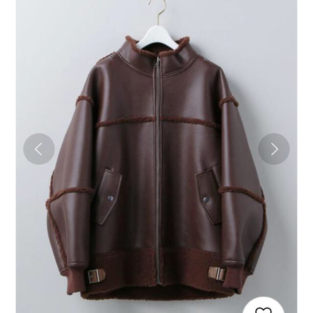 BEAUTY&YOUTH UNITED ARROWS(ビューティアンドユースユナイテッドアローズ)の6(ROKU) FAKE LEATHER×BOA ZIP BLOUSON レディースのジャケット/アウター(ムートンコート)の商品写真