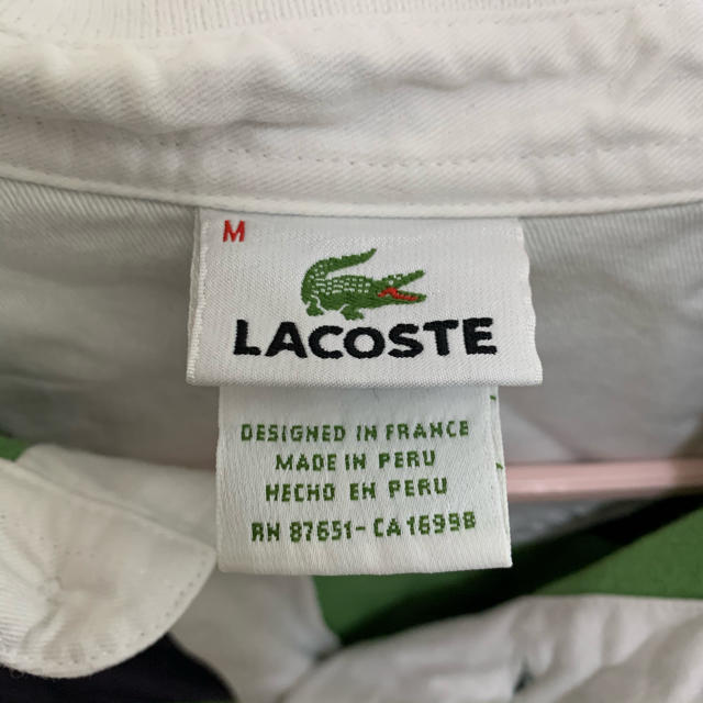 LACOSTE(ラコステ)のLACOSTE ワンポイントボーダーラガーシャツ メンズのトップス(ポロシャツ)の商品写真