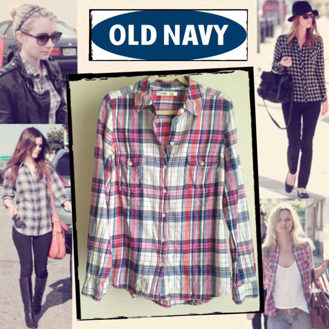 Old Navy(オールドネイビー)のOld Navy チェックシャツ★送料込 レディースのトップス(シャツ/ブラウス(長袖/七分))の商品写真