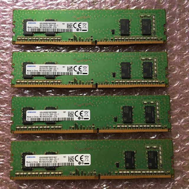 DDR4-2666 PC4-21300 16GB(4GB×4枚)PC/タブレット