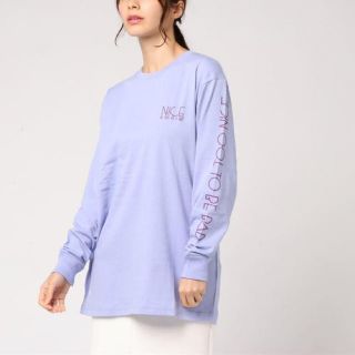 スライ(SLY)のSLYスライTOO NICE LONG SLEEVE Tシャツ長袖パープル(Tシャツ(長袖/七分))