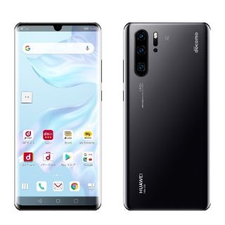 エヌティティドコモ(NTTdocomo)のdocomo P30 pro HW-02L ブラック 未開封 新品 SIMフリー(スマートフォン本体)