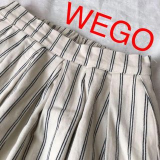 ウィゴー(WEGO)のWEGO ストライプスカート 白(ひざ丈スカート)