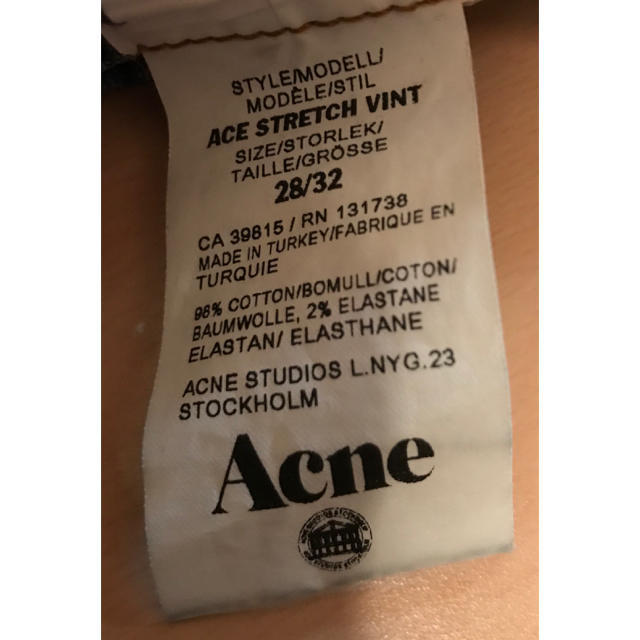 ACNE(アクネ)のACNE STUDIOS アクネ  デニム  acne ジーンズ メンズのパンツ(デニム/ジーンズ)の商品写真