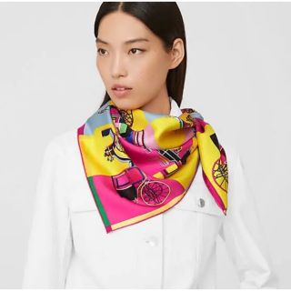 Hermes - HERMES カレ 精巧な馬車 エルメス スカーフ 新品 ブルー