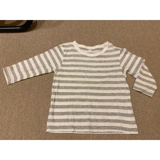 ムジルシリョウヒン(MUJI (無印良品))の無印良品MUJI⭐️90cm。ボーダー長袖Tシャツ(Tシャツ/カットソー)