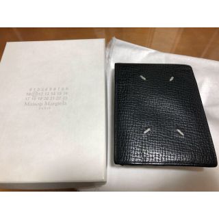 マルタンマルジェラ(Maison Martin Margiela)のMAISON MARGIELA 二つ折り財布　ウォレット　ブラック(折り財布)