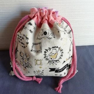 キキララ　巾着　ハンドメイド　コップ袋(外出用品)