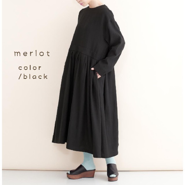 merlot(メルロー)のメルロー＊コットンリネン大人ナチュラルワンピース レディースのワンピース(ロングワンピース/マキシワンピース)の商品写真