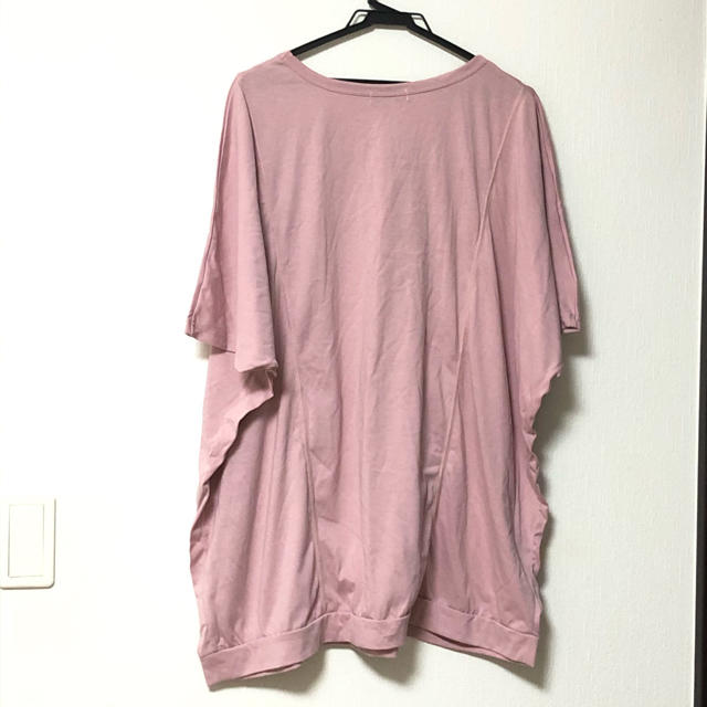 タグなし新品 大きいサイズ ピンク ドルマンTシャツ 5L〜6L レディースのトップス(Tシャツ(半袖/袖なし))の商品写真