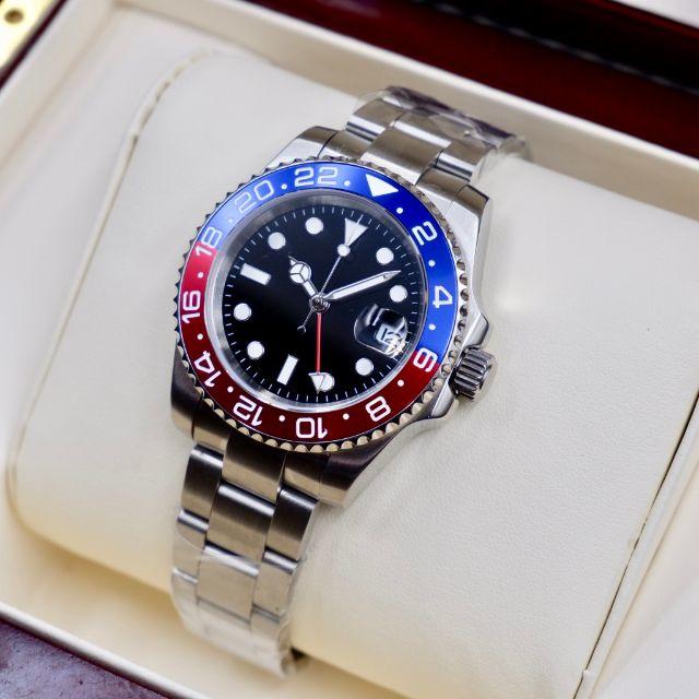 国内発送【希望小売価格：29,800円】高品質ムーブメント・メンズ腕時計GMT防水