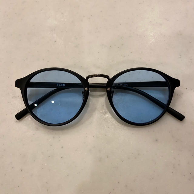flex サングラス　ブルー　ウェリントン メンズのファッション小物(サングラス/メガネ)の商品写真