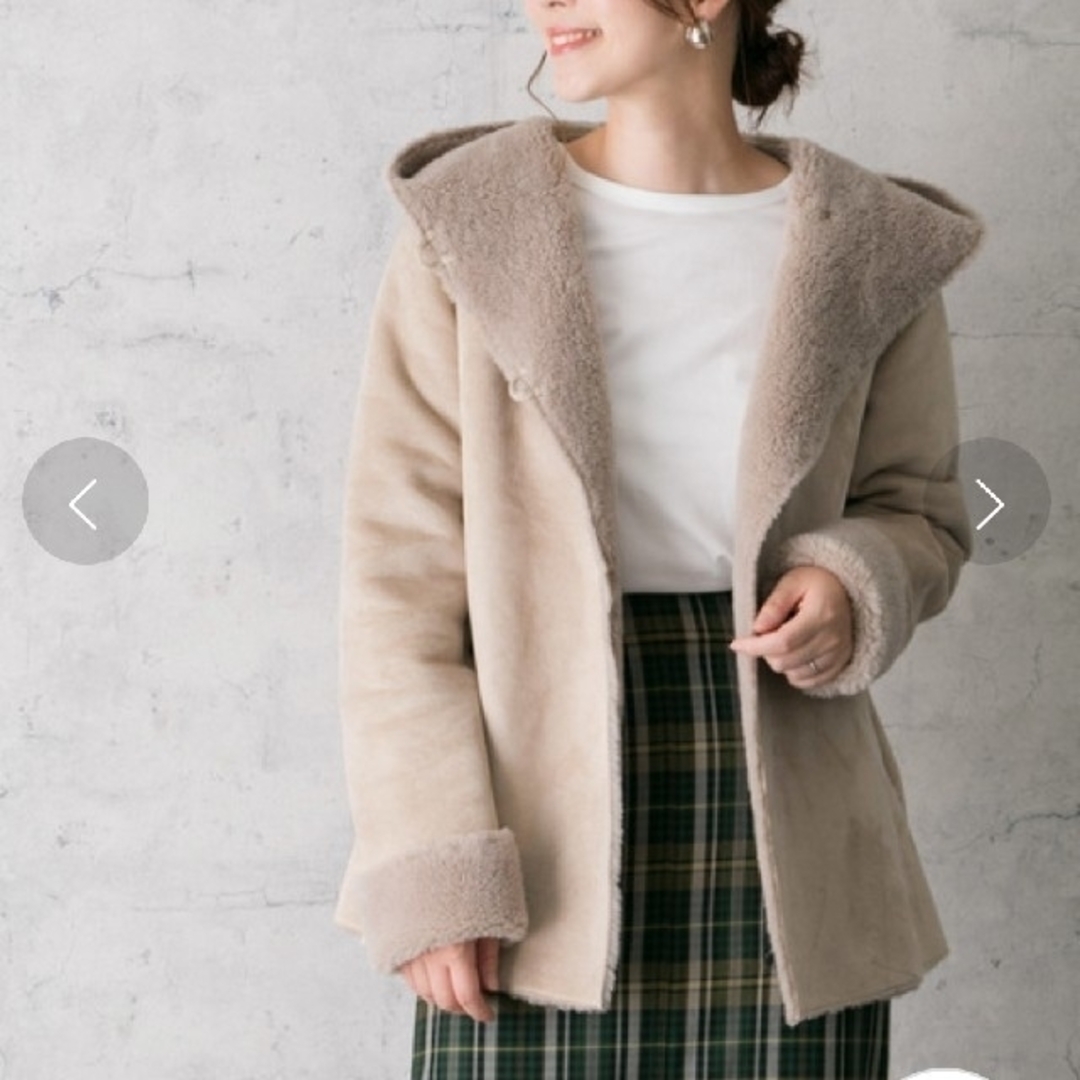 URBAN RESEARCH ROSSO - ほぼ新品【ROSSO】エコムートンフード URBAN RESEARCH ROSSO - ほぼ新品【ROSSO】エコムートンフード