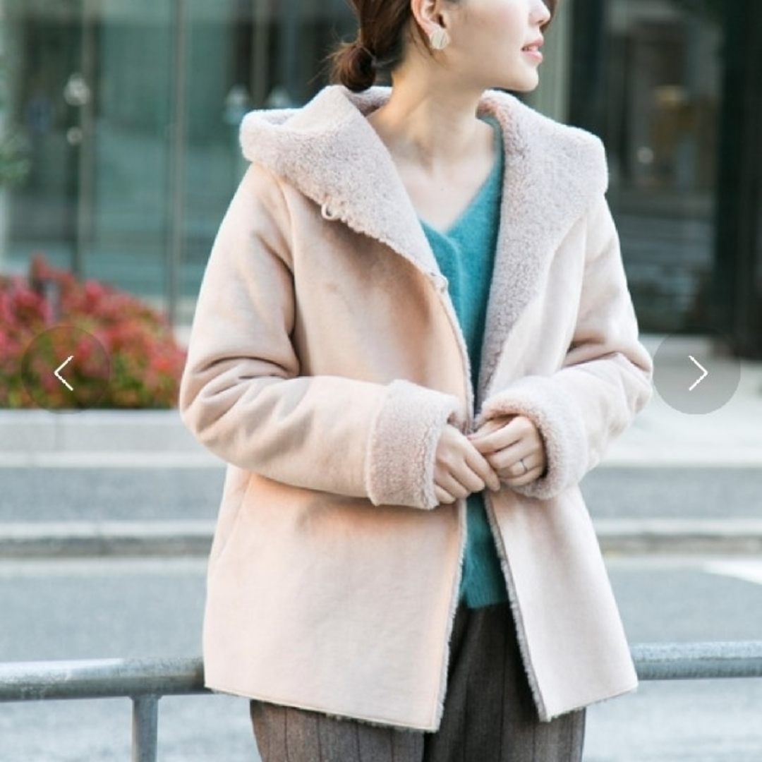 URBAN RESEARCH ROSSO - ほぼ新品【ROSSO】エコムートンフード URBAN RESEARCH ROSSO - ほぼ新品【ROSSO】エコムートンフード