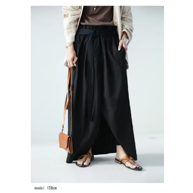 antiqua(アンティカ)のりんりん様専用。アンティカ ベルト付きギャザースカート レディースのスカート(ロングスカート)の商品写真