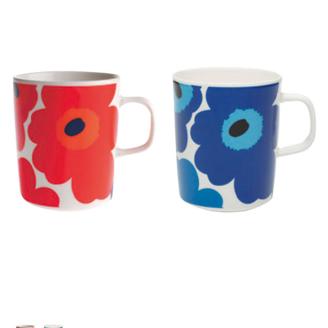 マリメッコ　マグカップ　2個セット　ウニッコ柄　marimekko