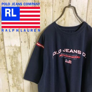 ラルフローレン(Ralph Lauren)の【激レア】ポロジーンズ ビッグロゴ サイドライン オーバーサイズ Tシャツ(Tシャツ/カットソー(半袖/袖なし))