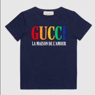 グッチ(Gucci)のGUCCI レインボーロゴTシャツ(Tシャツ/カットソー)