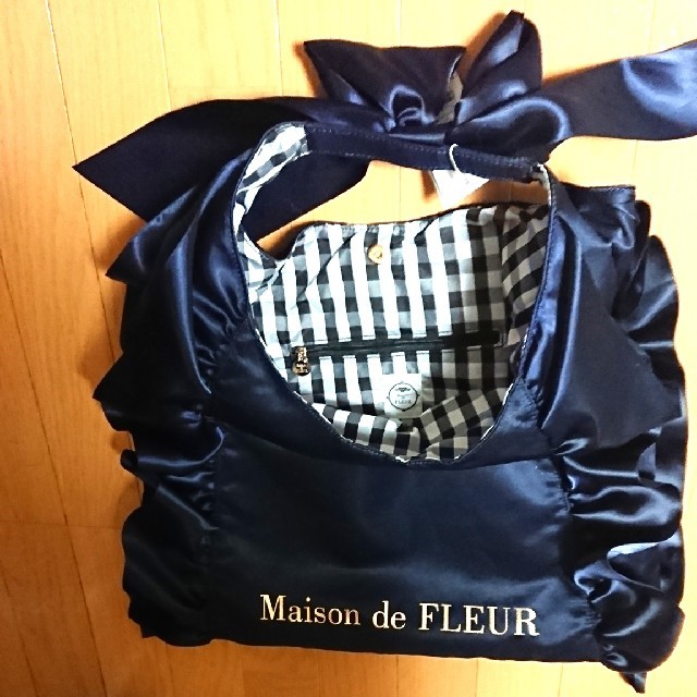 Maison de FLEUR トートバッグ 紺 ネイビー