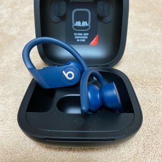 ビーツバイドクタードレ(Beats by Dr Dre)のpower beats pro ネイビー　ワイヤレス　AppleCare保証付き(ヘッドフォン/イヤフォン)