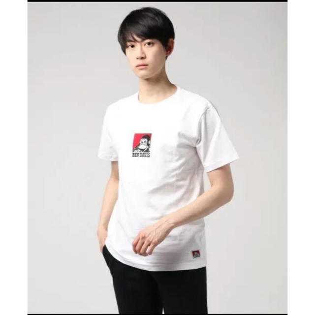 BEN DAVIS(ベンデイビス)の新品 BEN DAVIS ベンデイビス 刺繍ロゴ Tシャツ メンズ L ホワイト メンズのトップス(Tシャツ/カットソー(半袖/袖なし))の商品写真