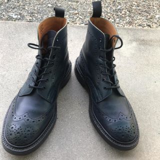 トリッカーズ(Trickers)のbochi様専用 トリッカーズ カントリーブーツ navy 青 レザーソール(ブーツ)