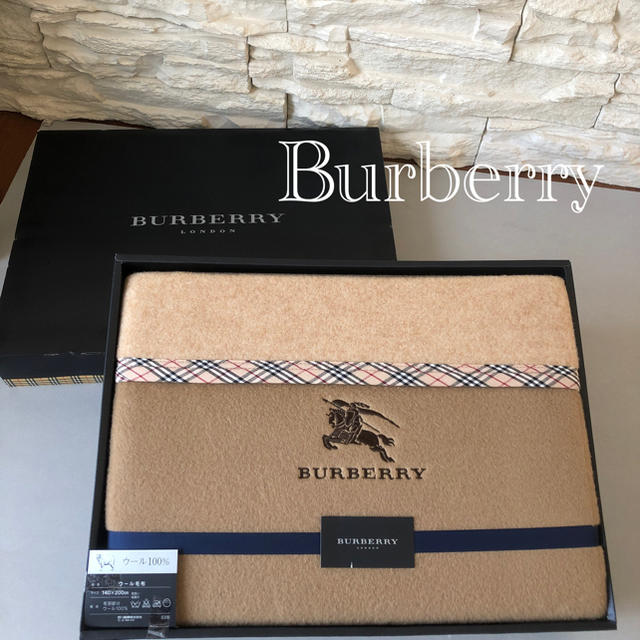 BURBERRY(バーバリー)の新品Burberry★上質日本製　西川産業　ウール毛布 インテリア/住まい/日用品の寝具(毛布)の商品写真