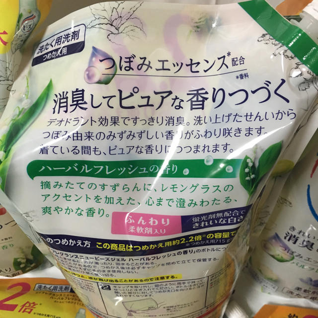 ニュービーズ ハーバルフレッシュの香り 洗濯洗剤詰め替え 1580g×6パック 3