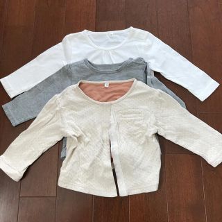 ムジルシリョウヒン(MUJI (無印良品))の無印　ロンT  カーディガンセット(Ｔシャツ)