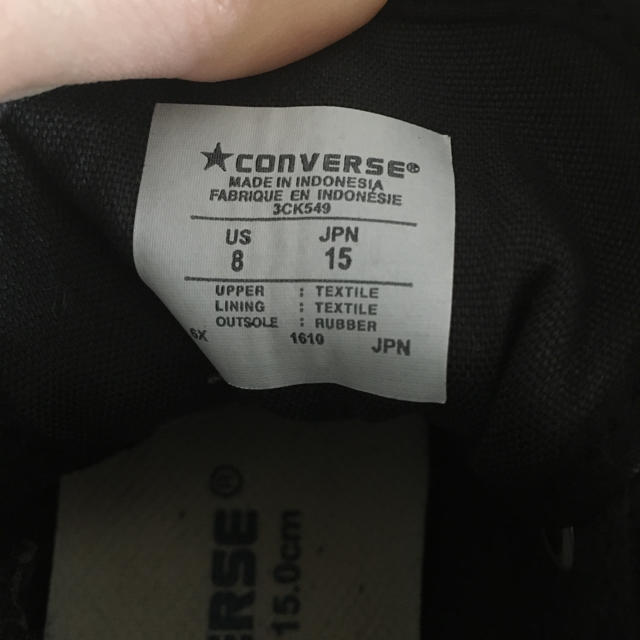 CONVERSE(コンバース)の【値下げ！美品】converseコンバース　ハイカット　15㌢ キッズ/ベビー/マタニティのキッズ靴/シューズ(15cm~)(スニーカー)の商品写真