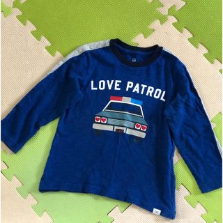 ベビーギャップ(babyGAP)のbabyGAP 3years パトカー ロンT 長袖 男の子 青 はたらく車 (Tシャツ/カットソー)