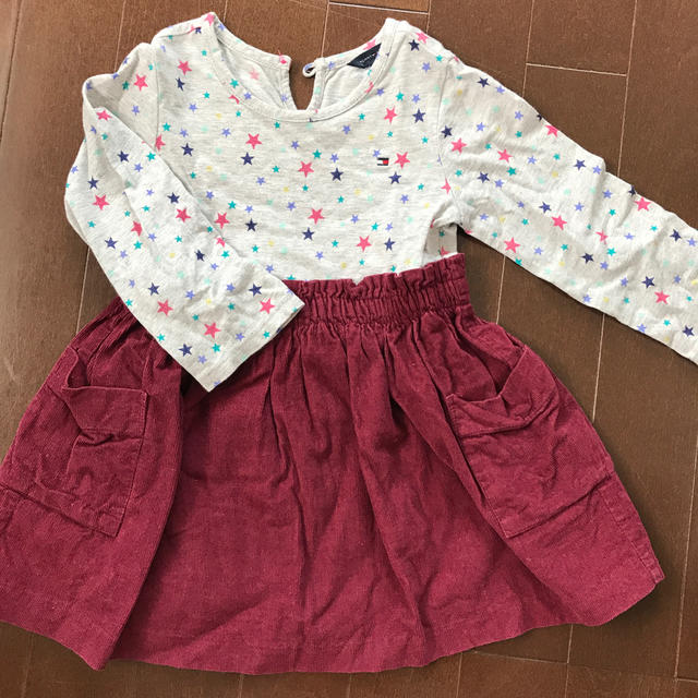 TOMMY HILFIGER(トミーヒルフィガー)のトミーヒルフィガー 切り替えワンピース 90cm キッズ/ベビー/マタニティのキッズ服女の子用(90cm~)(ワンピース)の商品写真