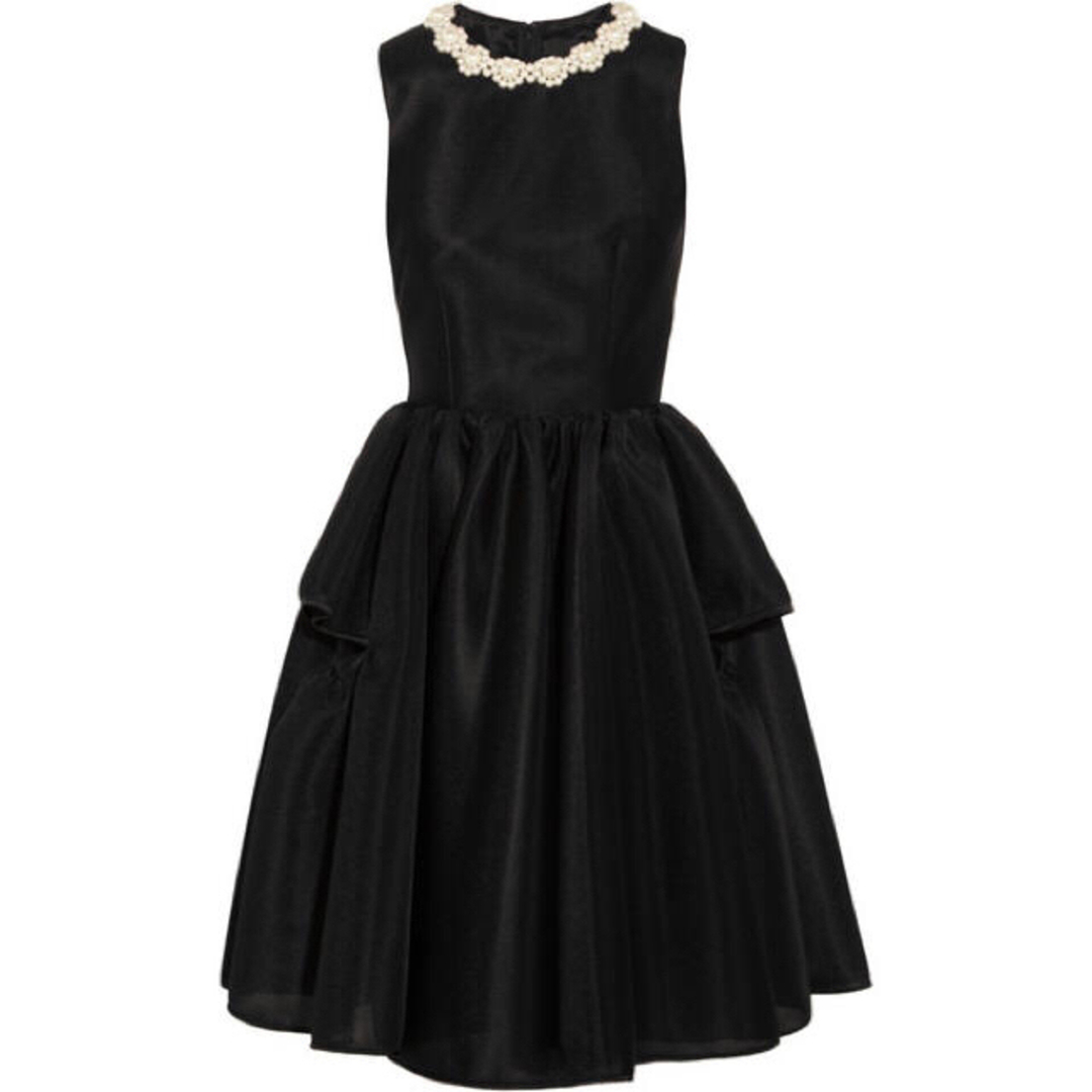 Simone Rocha - シモーネロシャSimoneRochaパール装飾ブラックワンピ