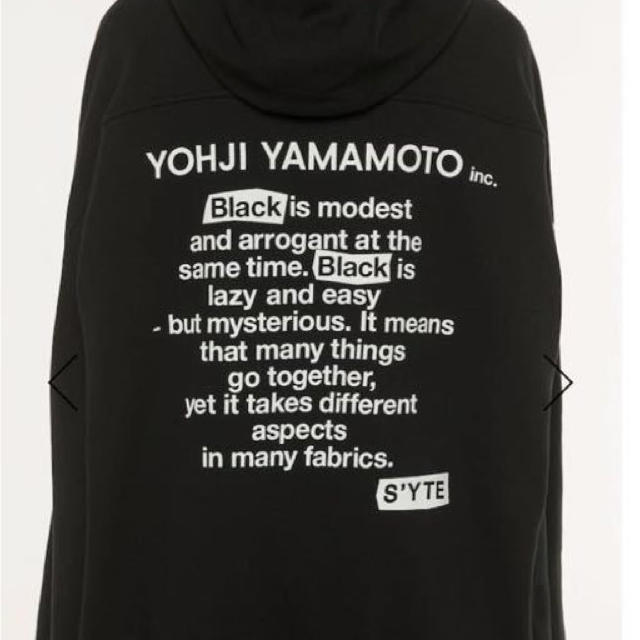 Yohji Yamamoto(ヨウジヤマモト)のyohji yamamoto s'yte メッセージパーカー メンズのトップス(パーカー)の商品写真