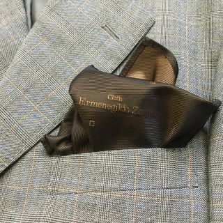 エルメネジルドゼニア(Ermenegildo Zegna)のエルメネジルド ゼニア  ポケットチーフ　ブラウン　オリジナル(テーラードジャケット)