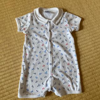 プチバトー(PETIT BATEAU)のプチバトー　ロンパース　6M/67cm(ロンパース)