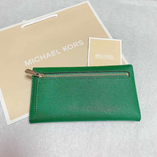 最新モデル 新品 マイケルコース 長財布 グリーン×ゴールド OFF vivacf.net