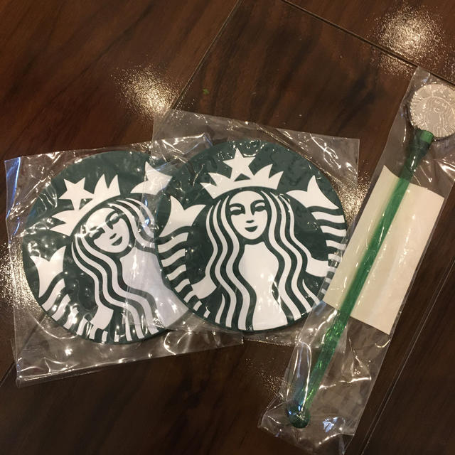 Starbucks Coffee(スターバックスコーヒー)のスタバコースターとマドラー インテリア/住まい/日用品のキッチン/食器(カトラリー/箸)の商品写真