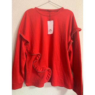 ザラ(ZARA)の新品 ZARA フリルzipスウェット(トレーナー/スウェット)