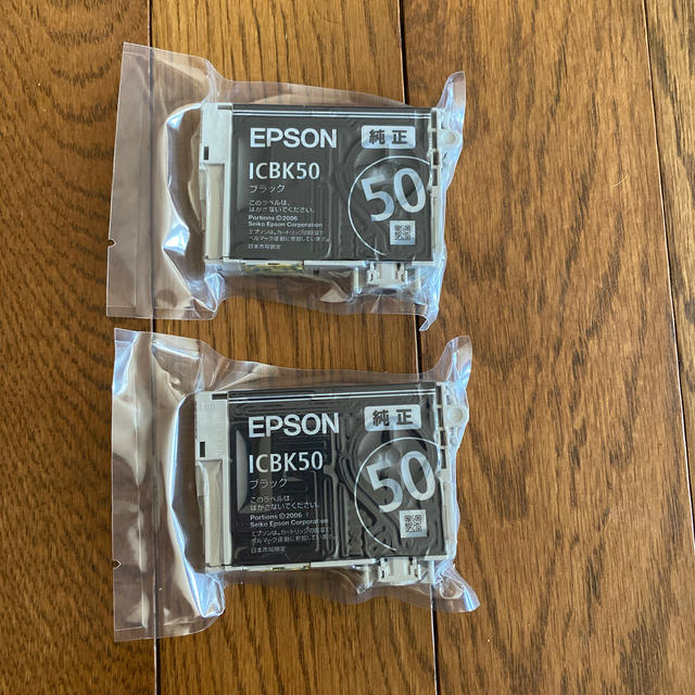 EPSON(エプソン)のEPSON  50  インク　純正　ブラック　ICBK50 インテリア/住まい/日用品のオフィス用品(オフィス用品一般)の商品写真