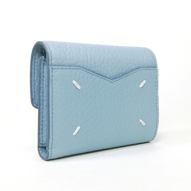 ENVELOPE LEATHER WALLET IN SKY BLUE