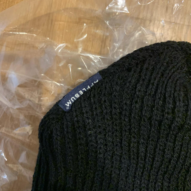 APPLEBUM(アップルバム)の新品  APPLE BUM Pis Knit Cap ニットキャップ 黒 メンズの帽子(ニット帽/ビーニー)の商品写真