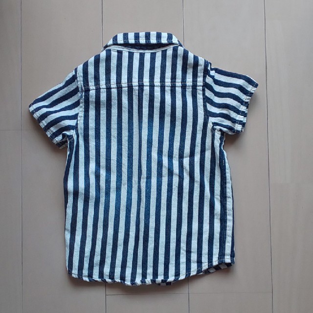 BREEZE(ブリーズ)の美品☆ﾌﾞﾘｰｽﾞ ヒッコリーシャツ キッズ/ベビー/マタニティのキッズ服男の子用(90cm~)(Tシャツ/カットソー)の商品写真