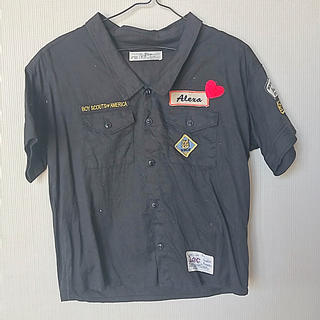 ウィゴー(WEGO)の古着風　開襟シャツ(シャツ/ブラウス(半袖/袖なし))