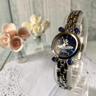 ヴィヴィアンウエストウッド(Vivienne Westwood)の【電池交換済み】 ヴィヴィアン  腕時計 ダイヤモンドシェルウォッチ ブルー(腕時計)