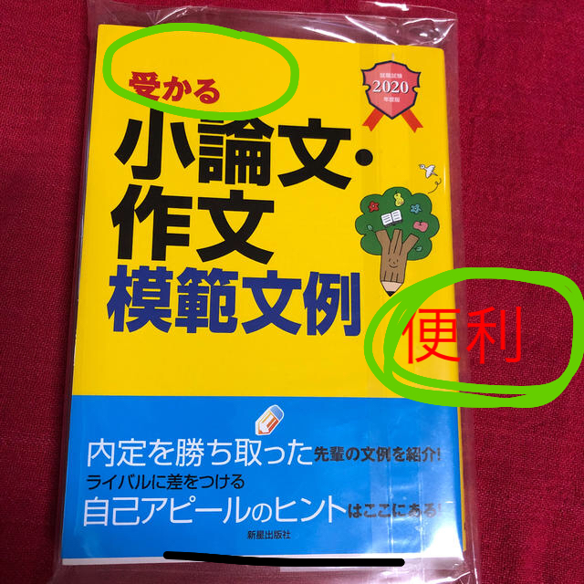 受かる小論文・作文模範文例 就職試験 ２０２０年度版 エンタメ/ホビーの本(ビジネス/経済)の商品写真