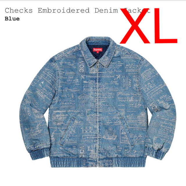 Supreme Checks Embroidered Denim Jacket