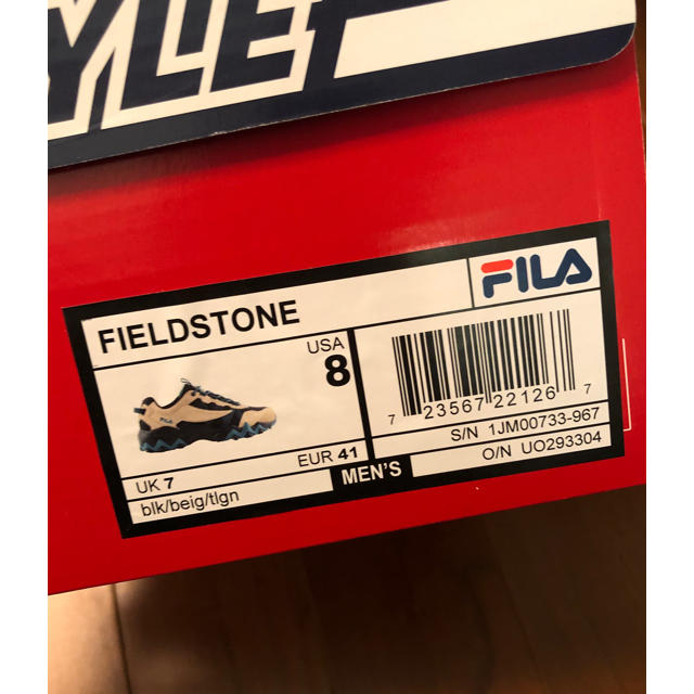 FILA(フィラ)の日本未販売カラー FILA フィールドストーン スニーカー 26cm ほぼ未使用 メンズの靴/シューズ(スニーカー)の商品写真