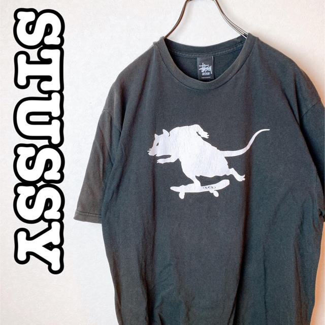 STUSSY(ステューシー)の古着 90s STUSSY ステューシー　半袖　ワンポイントロゴ メンズのトップス(Tシャツ/カットソー(半袖/袖なし))の商品写真