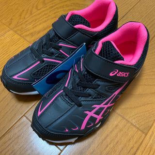 アシックス(asics)のasics(ブラック/ピンク)【Jr/19.0/新品】(スニーカー)